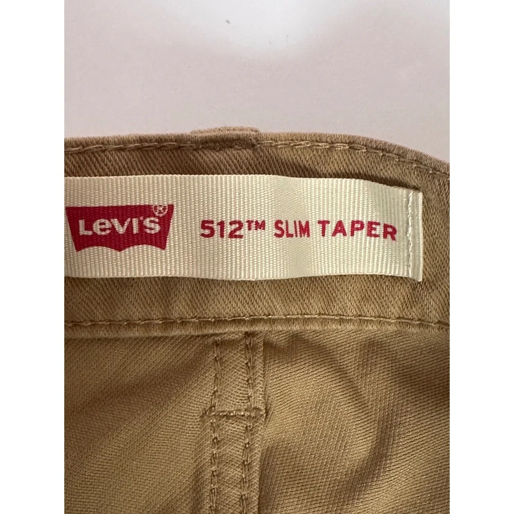 Levi's 512 Slim Taper Fit‎ Boys Pants Khaki Size 14 REG Adjustable Waist